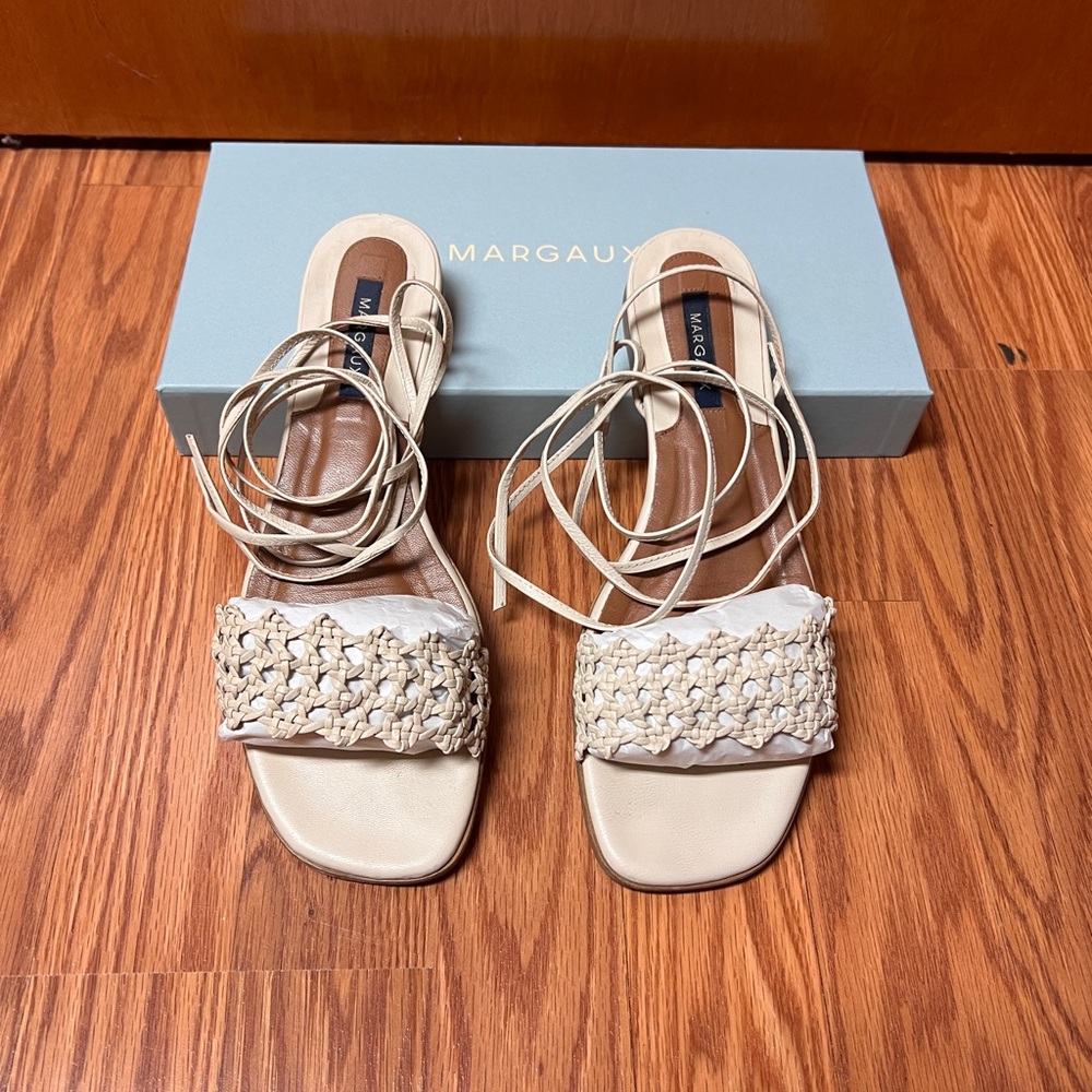 Margaux Women's Off White Woven Sandals